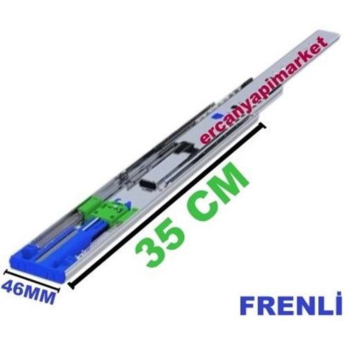 Frenli Minnes 46MM x 35 CM TELESKOPİK RAY Çekmece Rayı